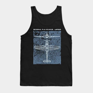 Cool Tees Airplane History Spitfire Tank Top